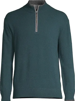 Wool & CashmereQuarter-Zip Sweater