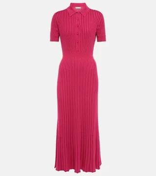 Amor cashmere and silk midi dress