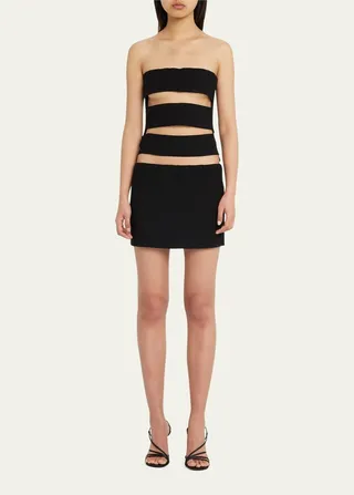 Strapless Cut-Out Banded Mini Dress