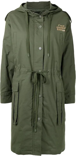 Graphic Print Parka Jacket