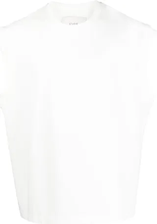 cotton sleeveless T-shirt