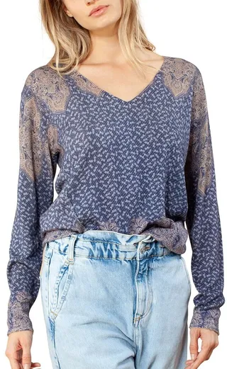 Hale Bob V-Neck Silk-Blend Sweater