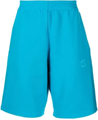 Embroidered Logo Knee Length Shorts