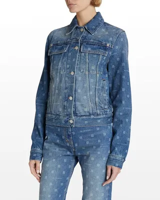 4G Monogram Denim Trucker Jacket