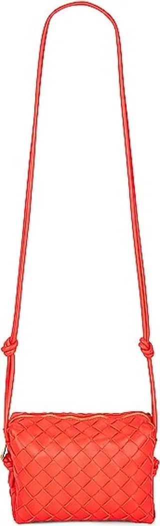 Bottega Veneta Mini Loop Shoulder Bag in Tangerine