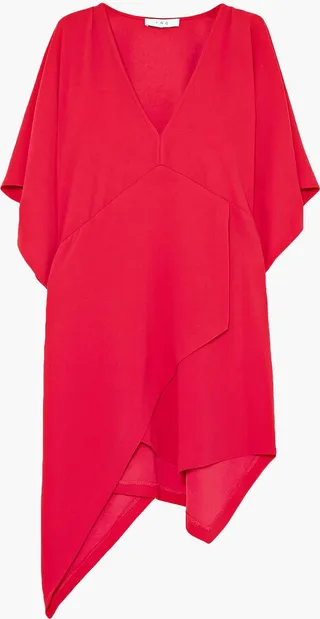 Asymmetric crepe dress
