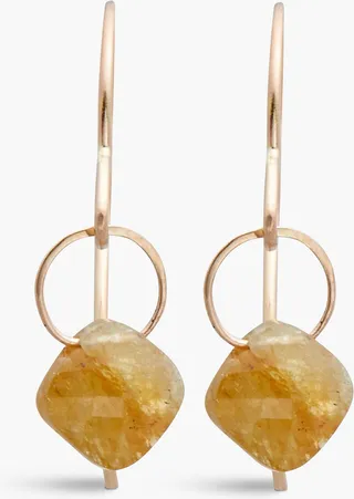 14-Karat Gold Sapphire Earrings