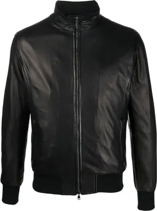 Leather Bomber Jacket