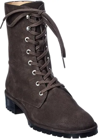Stuart Weitzman Laine Suede Combat Boot