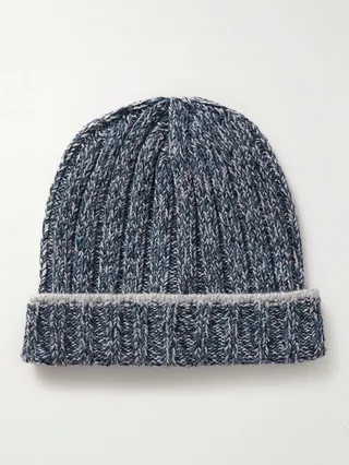 Ribbed Cashmere Beanie