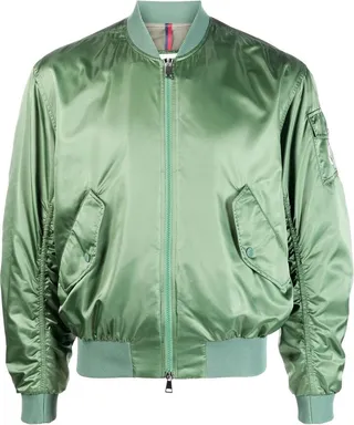 Logo-Appliqué Bomber Jacket