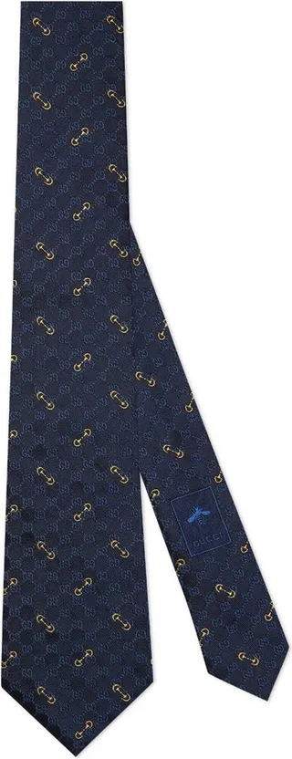 Monogram-Pattern Silk Tie