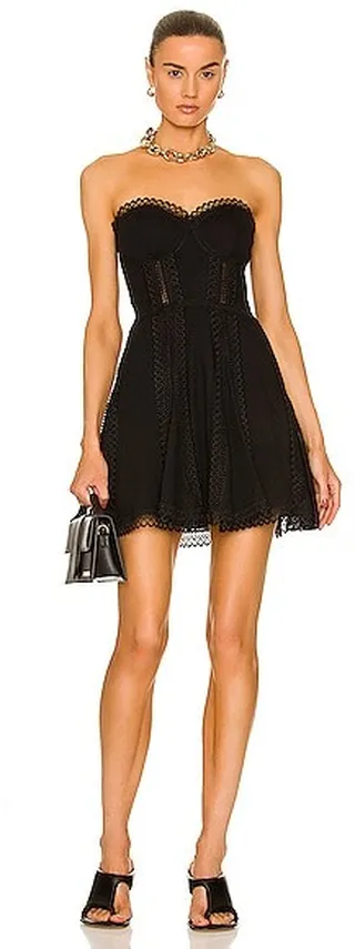 Charo Ruiz Ibiza Ava Mini Dress in Black