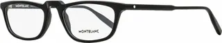 Montblanc Men's Rectangular Eyeglasses MB0053O 001 Black 54mm