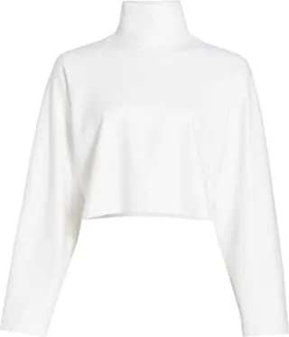 Rosetta Getty Cocoon Turtleneck Top - White