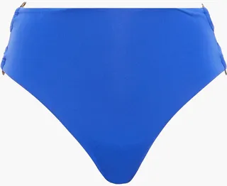 Ring-embellished high-rise bikini briefs