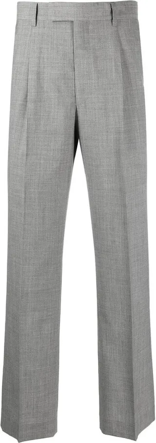 Straight-Leg Pressed-Crease Trousers