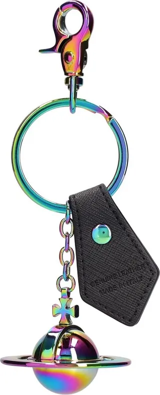 SAFFIANO 3D ORB IRIDESCENT key holder