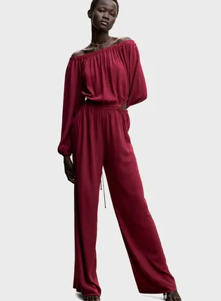 Cut Out Wide Leg Jumpsuit