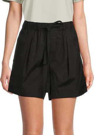 Pleated Drawstring Shorts