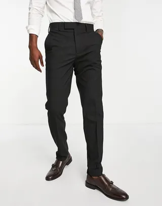 ASOS DESIGN skinny mix and match suit pants in black