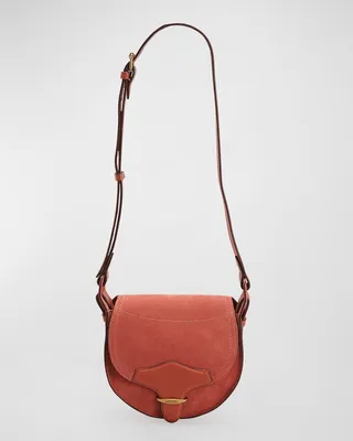 Botsy Saddle Suede Shoulder Bag