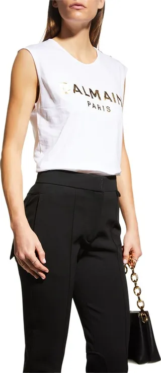 3-Button Foil-Logo Tank Top
