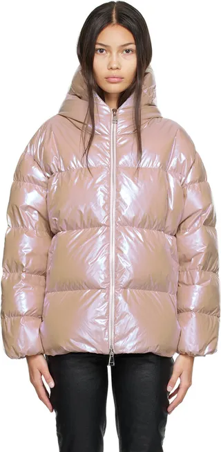 Moncler Pink Frasne Short Down Jacket