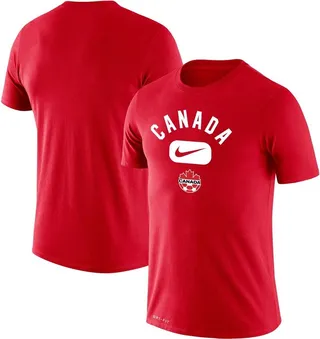 Men's Nike Red Canada Soccer Lockup Legend Performance T-shirt