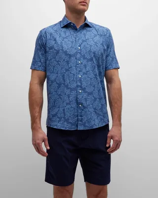 Men's Groves Cotton Short-Sleeve Sport Shirt