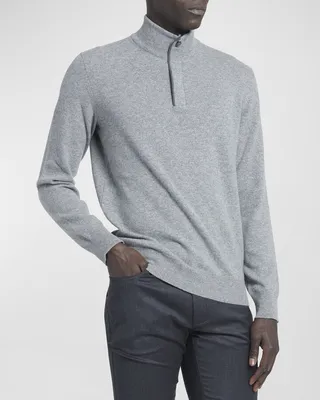 Men's Cashmere Quarter-Zip Sweater
