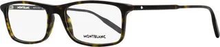 Montblanc Men's Rectangular Eyeglasses MB0086O 006 Havana 56mm