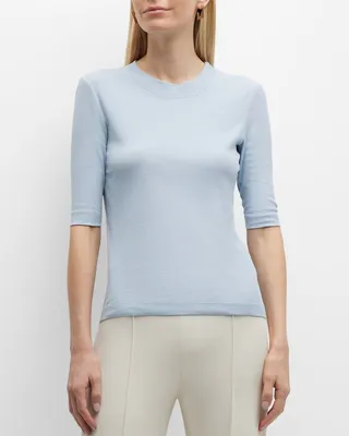 Cotton Jersey Crewneck T-Shirt