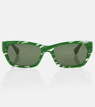 Rectangular acetate sunglasses