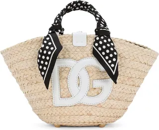 Dolce & Gabbana Small Straw Kendra Tote Bag