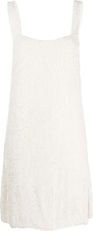 Sequin-Embellished Shift Dress