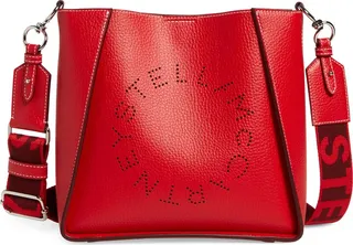 Perforated Logo Mini Faux Leather Crossbody Bag