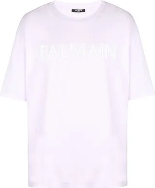 logo-embossed cotton T-shirt