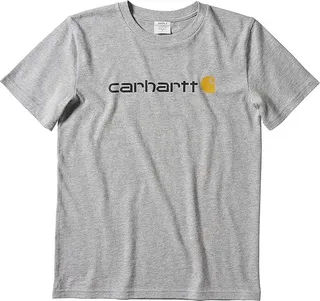 Carhartt Boys' Knit Short Sleeve Crewneck Logo T-Shirt (Gray) Men's T Shirt