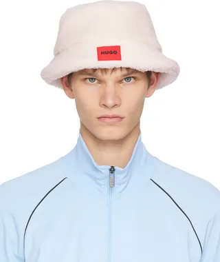 Hugo Off-White Teddy Label Bucket Hat