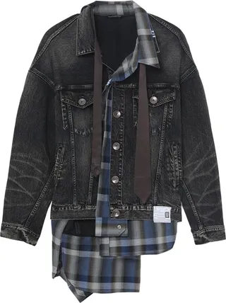 Mix-Layerd Denim Jacket