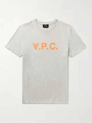 Logo-Flocked Cotton-Jersey T-Shirt
