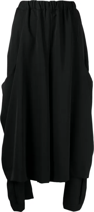 Asymmetric Mid-Rise Cropped Trousers