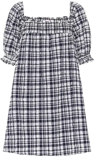 Babydoll checked minidress