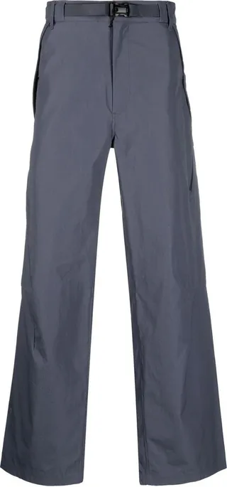 Logo-Print Buckled Straight Trousers