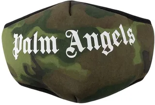 Camouflage Logo-Print Face Mask