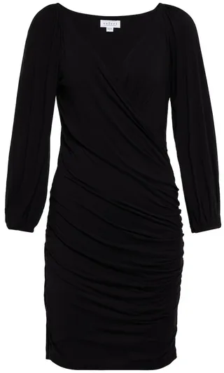 Ruched cotton-blend minidress