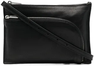 Zip-Up Leather Shoulder Bag