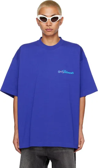 VETEMENTS Blue 'Only Vetements' T-Shirt