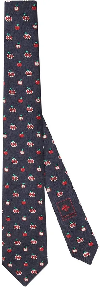 GG apple jacquard tie